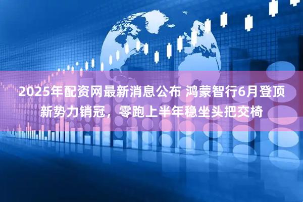 2025年配资网最新消息公布 鸿蒙智行6月登顶新势力销冠，零跑上半年稳坐头把交椅