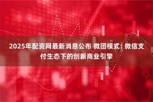 2025年配资网最新消息公布 微团模式: 微信支付生态下的创新商业引擎