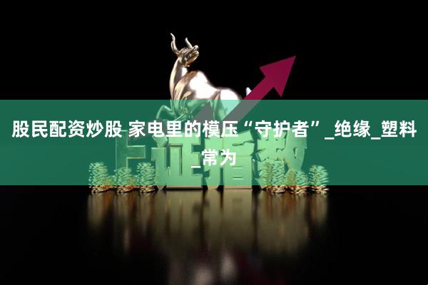 股民配资炒股 家电里的模压“守护者”_绝缘_塑料_常为